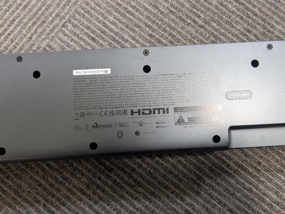 JBL BAR 300 MultiBeamDolby Atmos 搭載5.0ch