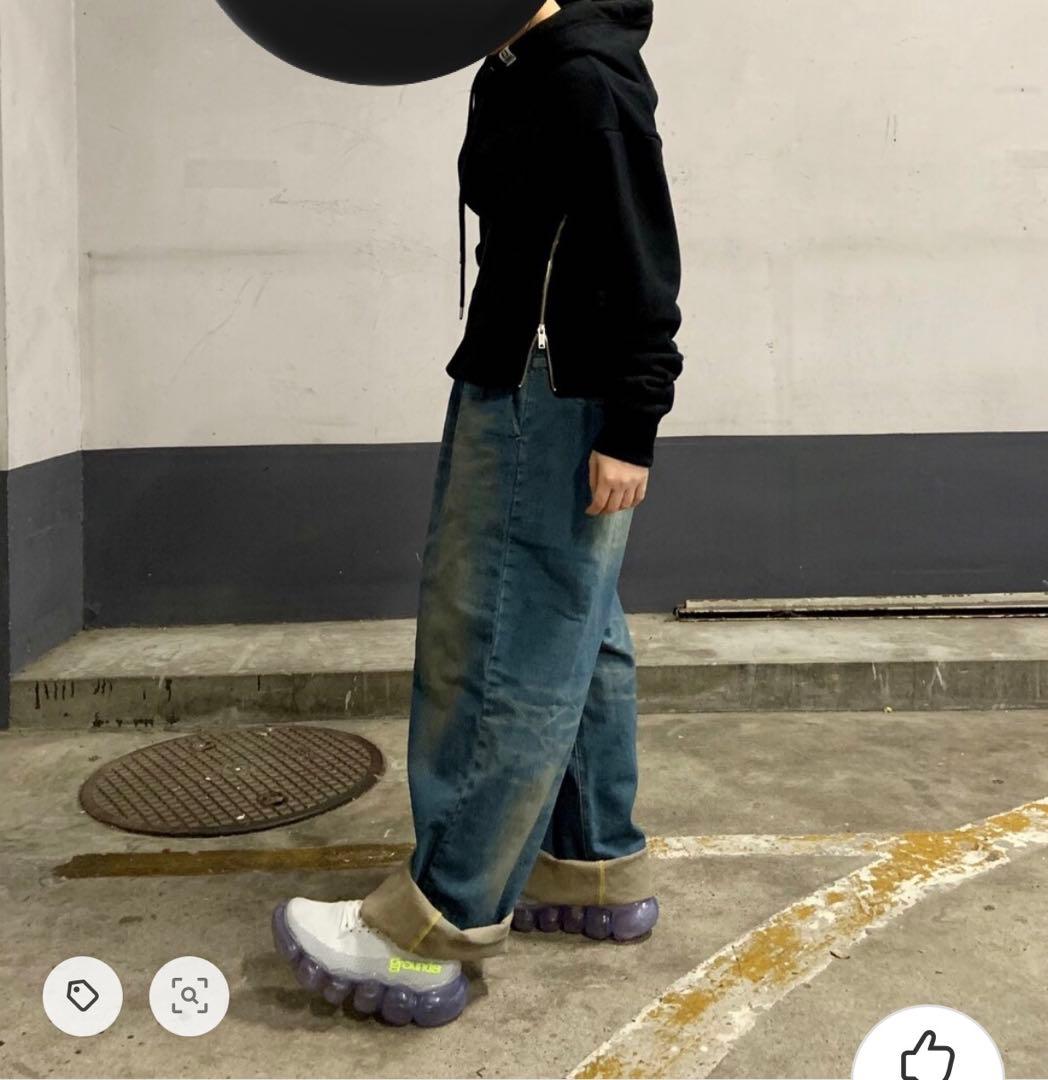 【美品✨】ミハラヤスヒロ ウエストタックフーディー パーカー ジップ 黒