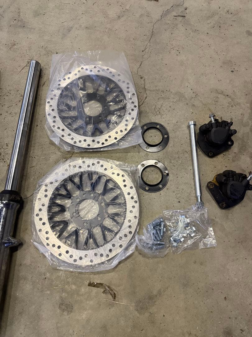 gs400.gt380フロントフォークダブル