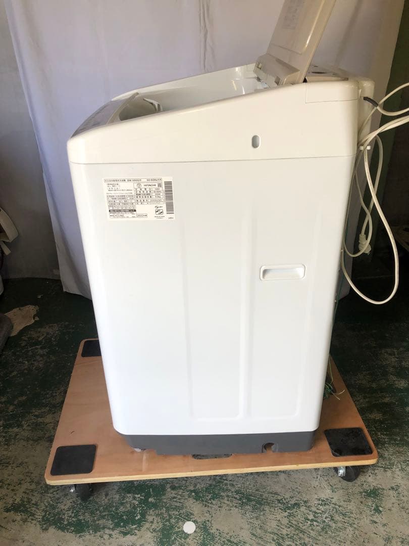 10h1 HITACHI 8kg 全自動洗濯機 BW-V80G 2022年