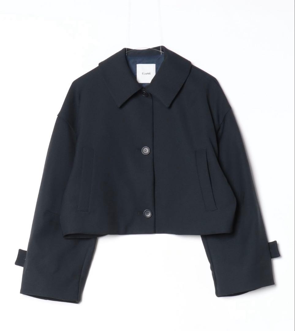 CLANE バルキースリーブクロップドジャケット