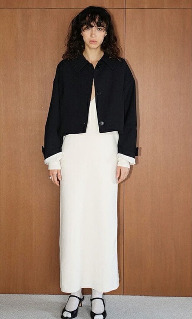 CLANE バルキースリーブクロップドジャケット