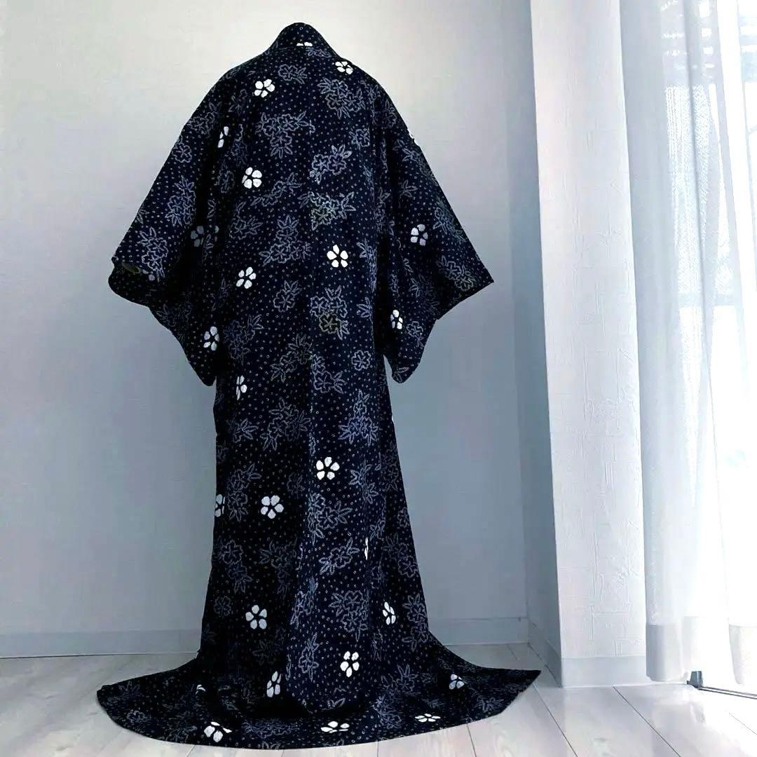 浦島太郎 やまと誂　有松絞り浴衣　手縫い　上質　No.2-w-18