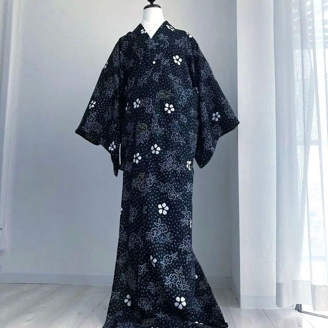 浦島太郎 やまと誂　有松絞り浴衣　手縫い　上質　No.2-w-18