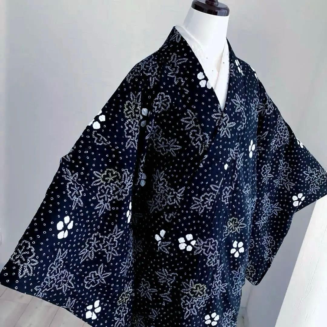 浦島太郎 やまと誂　有松絞り浴衣　手縫い　上質　No.2-w-18