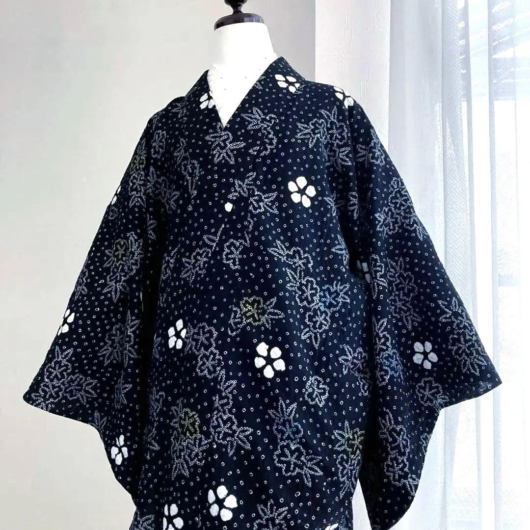 浦島太郎 やまと誂　有松絞り浴衣　手縫い　上質　No.2-w-18