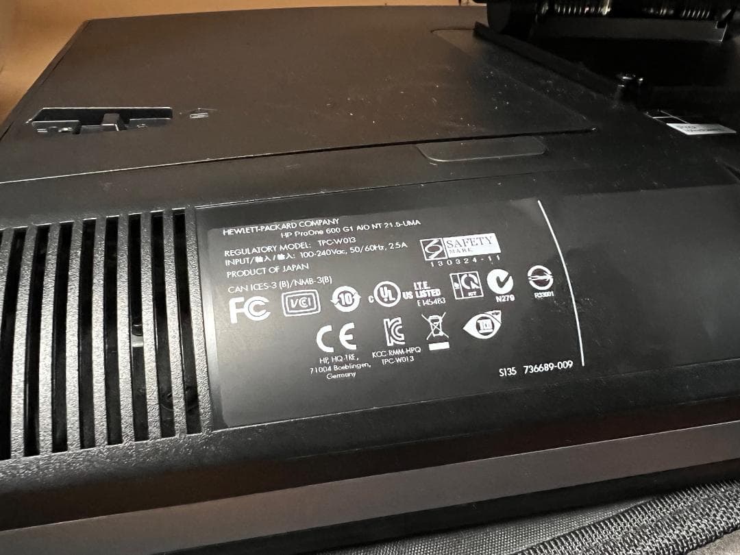 ま*ぱ様 液晶一体型PC　HP ProOne600G1 73