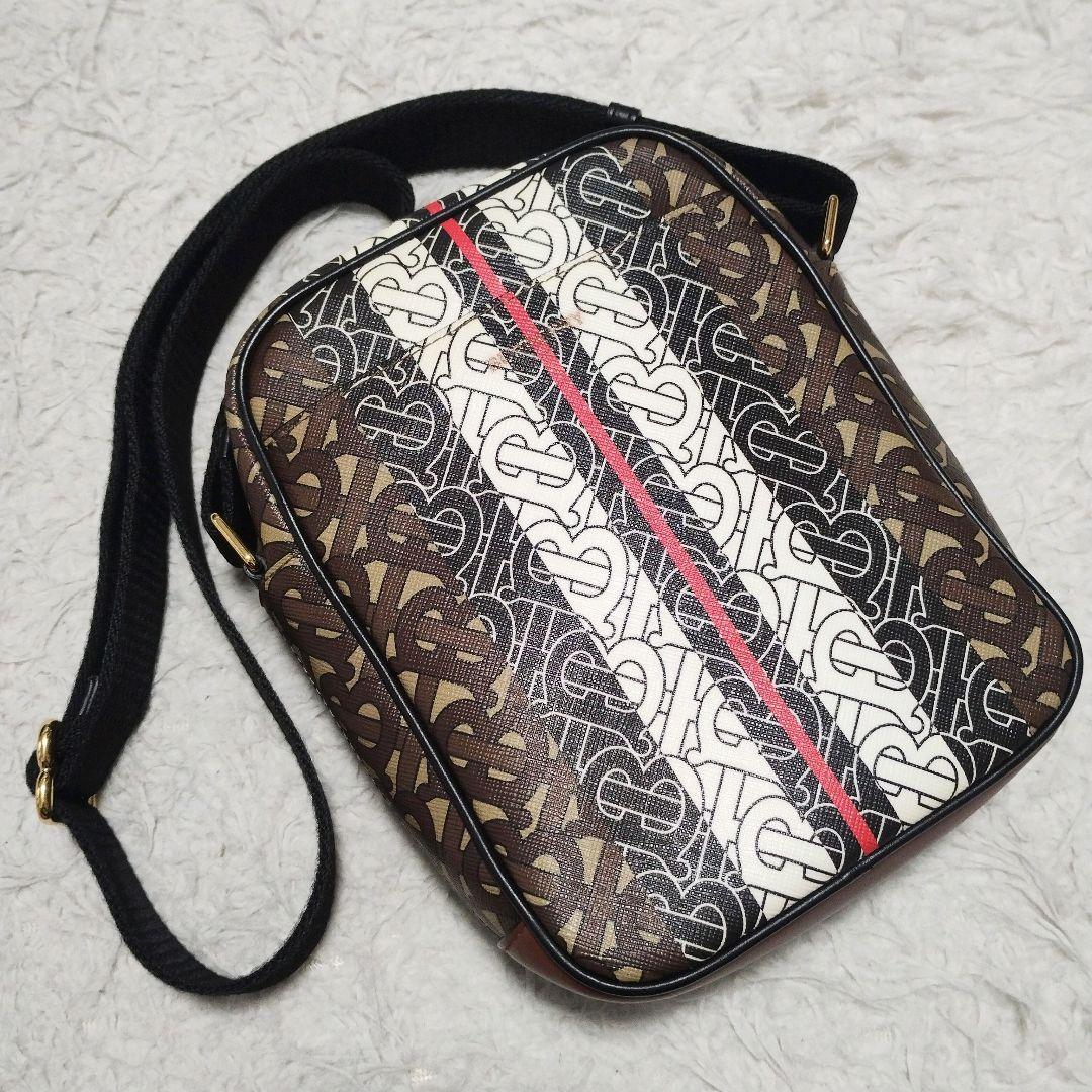 【美品】バーバリー ショルダーバッグ PVC 総柄 TBモノグラム ユニセックス