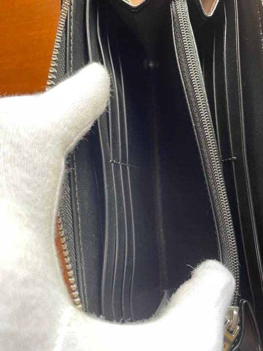 ★未使用★ COACH 長財布 レザー メンズウォレット 黒×灰