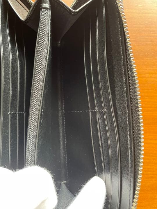 ★未使用★ COACH 長財布 レザー メンズウォレット 黒×灰