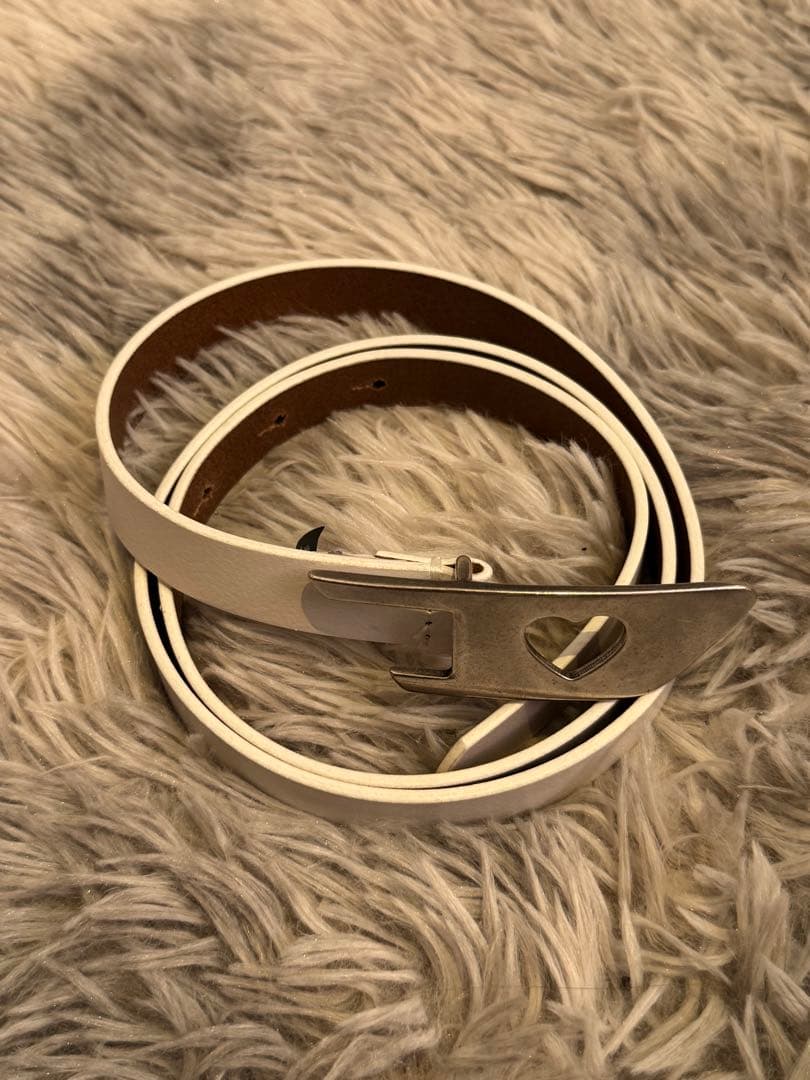 DIESEL ハート型 レディース レザー ベルト 85/34