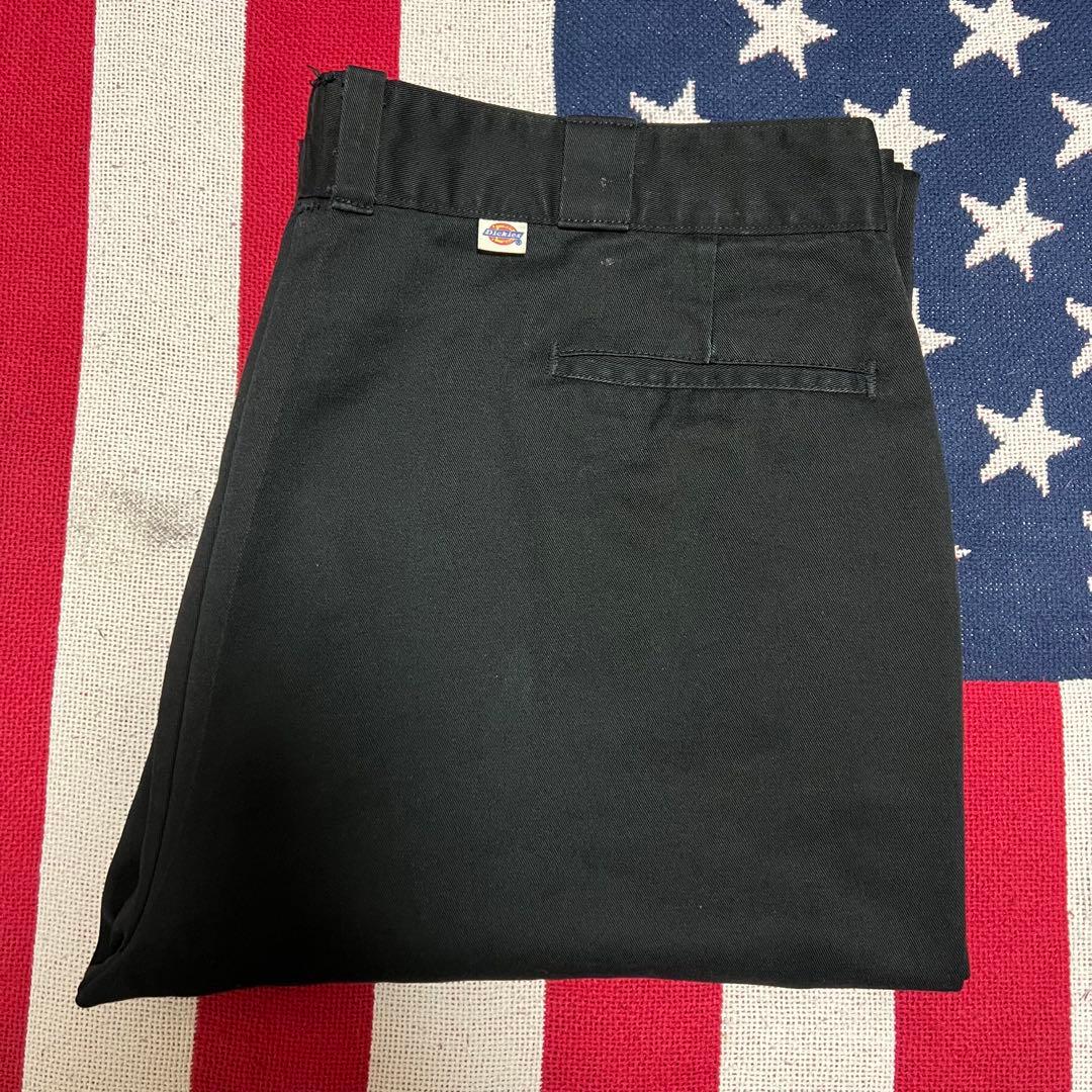 70s USA製 Dickies チビタグ ワークパンツ チノパン ブラック