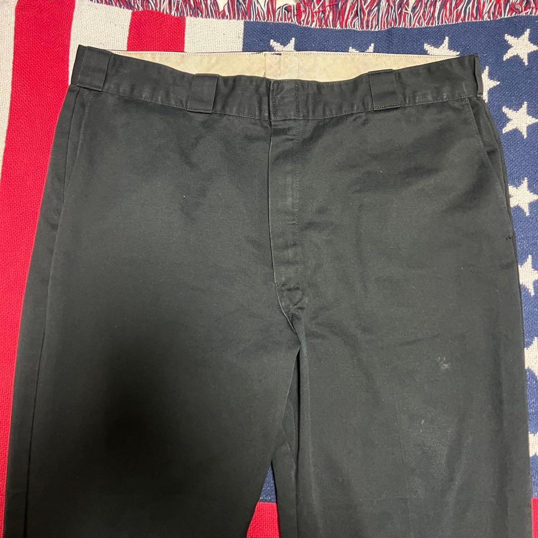 70s USA製 Dickies チビタグ ワークパンツ チノパン ブラック