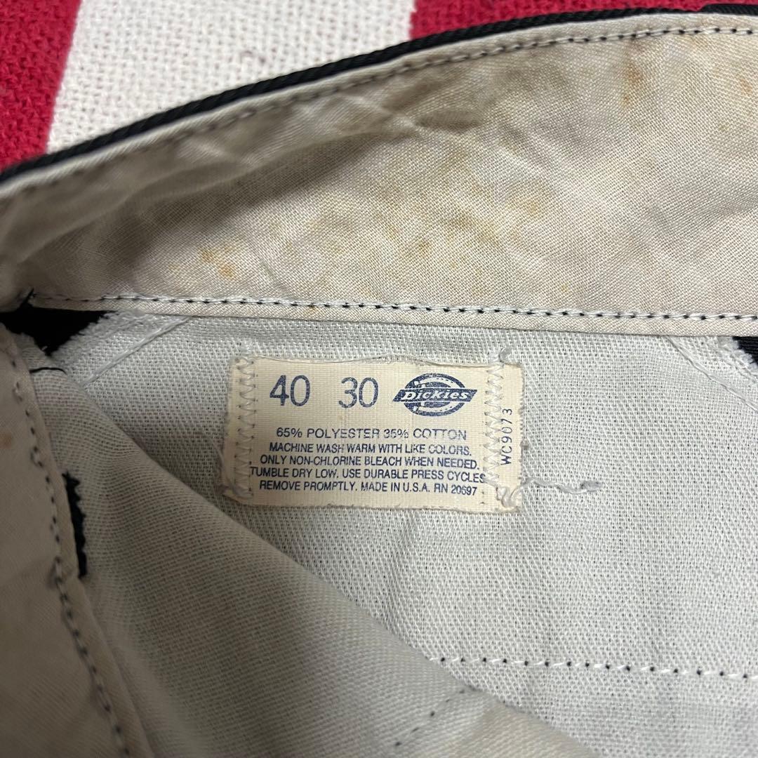 70s USA製 Dickies チビタグ ワークパンツ チノパン ブラック
