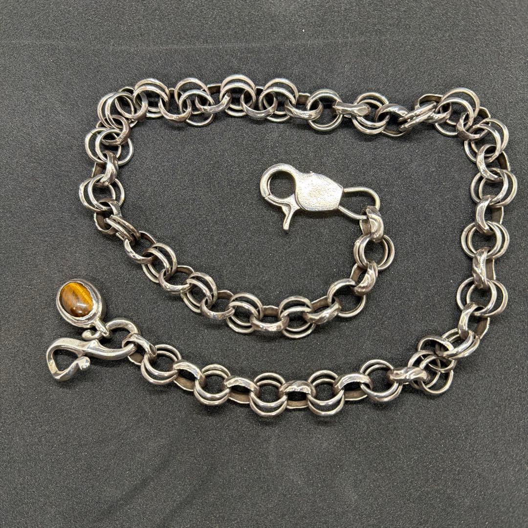 シルバー925 ウォレットチェーン ダブルリング 重厚 高級感