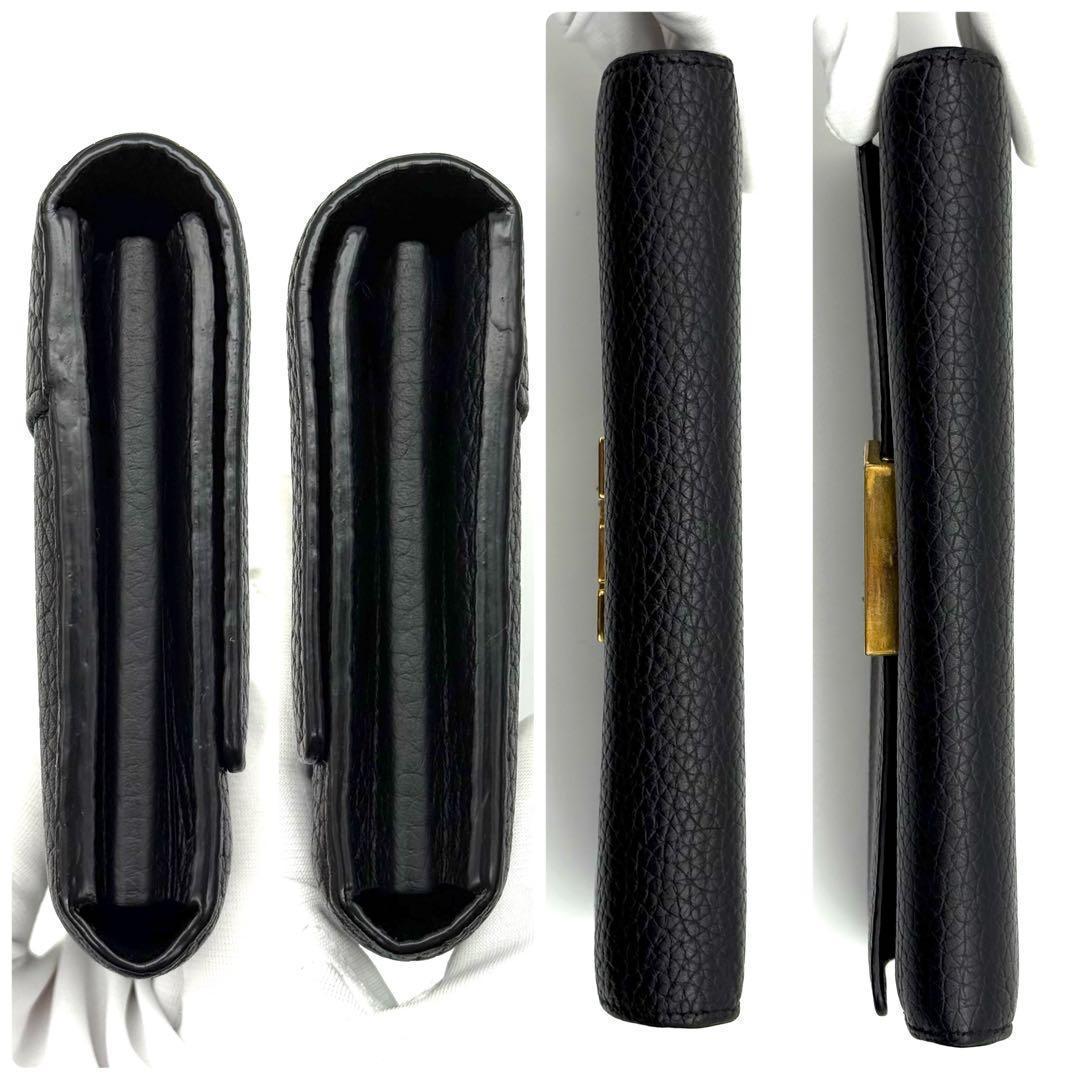 新品に近い✨ルイヴィトン カプシーヌ パイソン ブラック 本革　長財布 O40