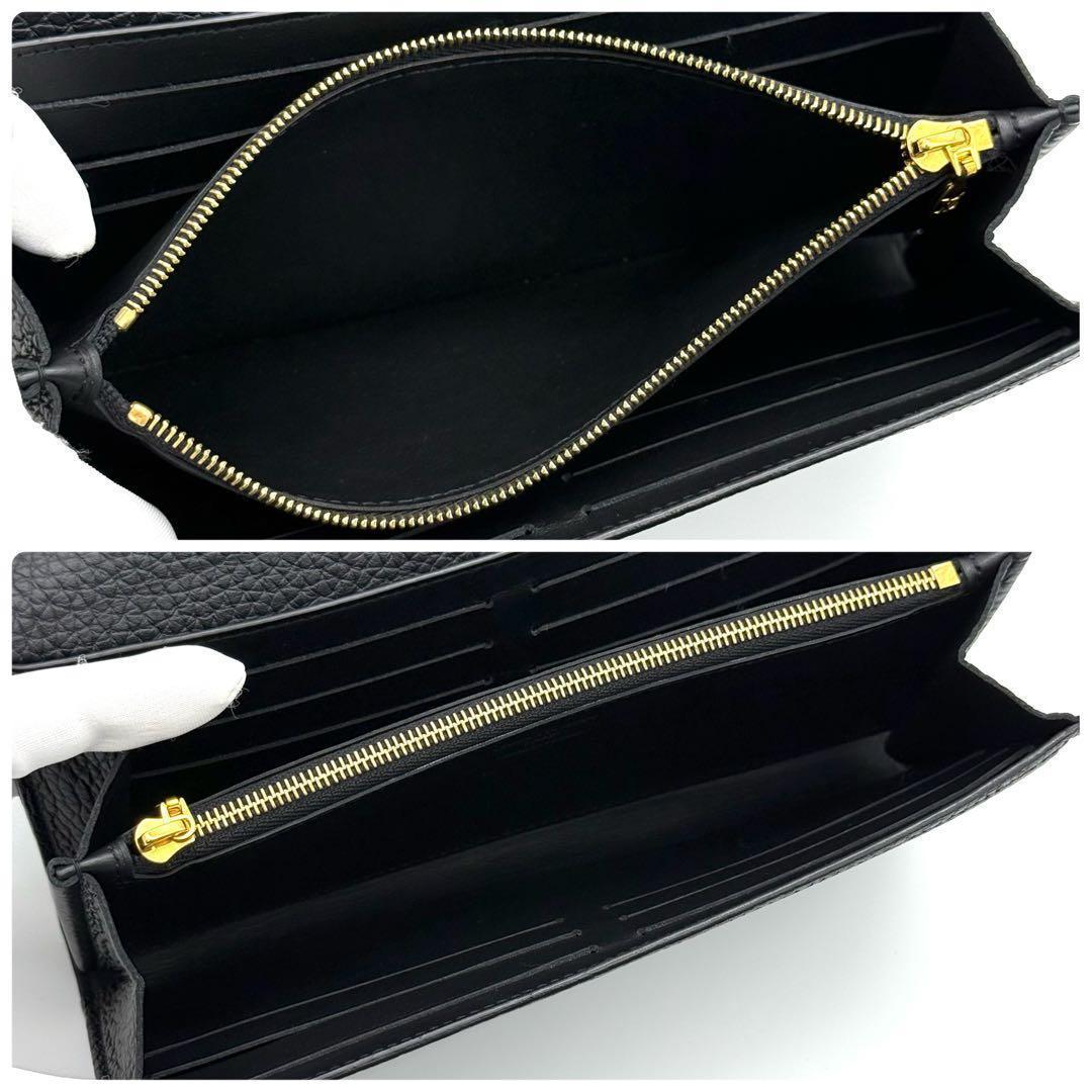 新品に近い✨ルイヴィトン カプシーヌ パイソン ブラック 本革　長財布 O40