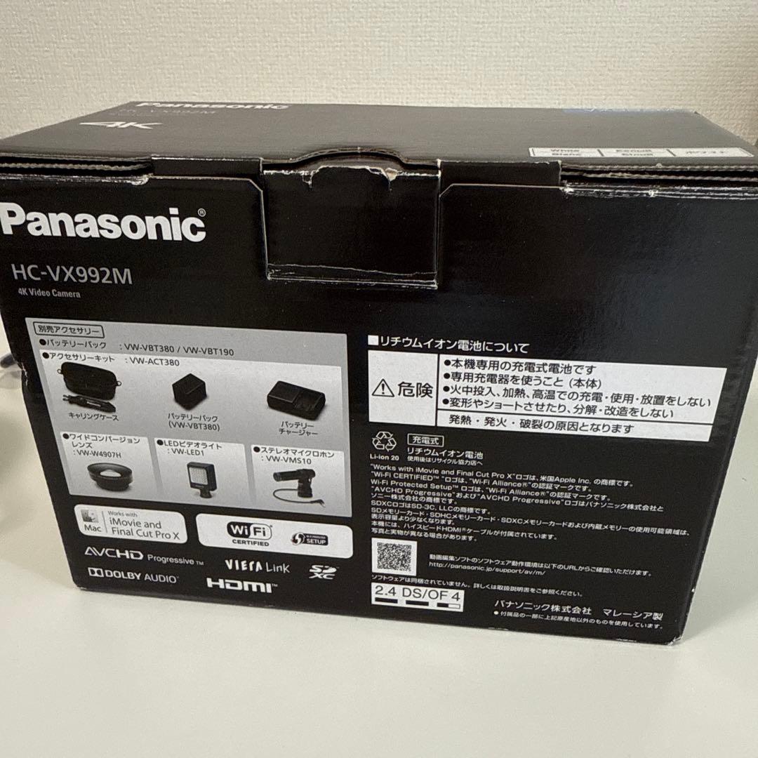 Panasonic HC-VX980M 4Kビデオカメラ