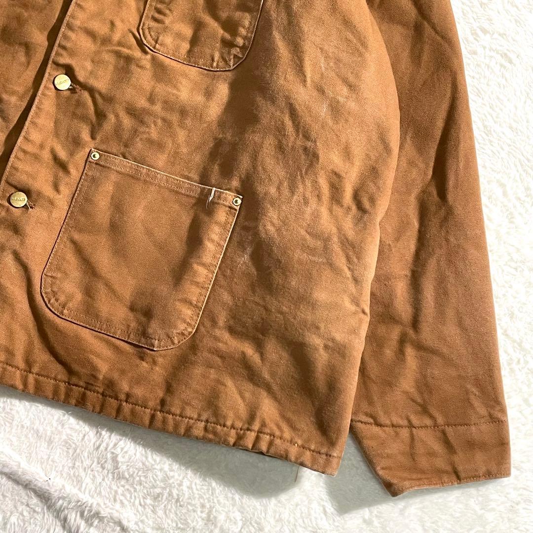 カーハート　カバーオール　ダックジャケット　企業ロゴ刺繍　メキシコ製　２XL