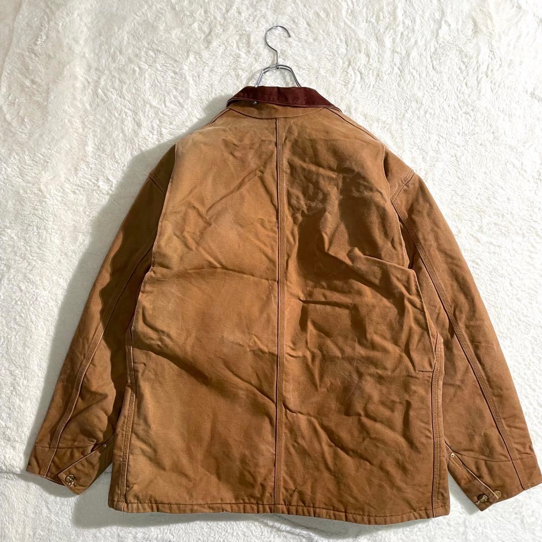 カーハート　カバーオール　ダックジャケット　企業ロゴ刺繍　メキシコ製　２XL