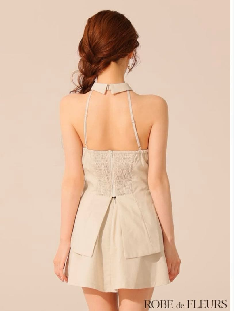 ROBE de FLEURS ドレス ラッフル ホルターネック セットアップ