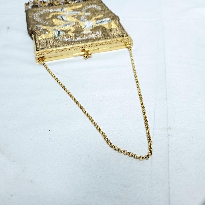 【美品】 TOKO silver アンティーク フリンジ メタルビーズ バッグ