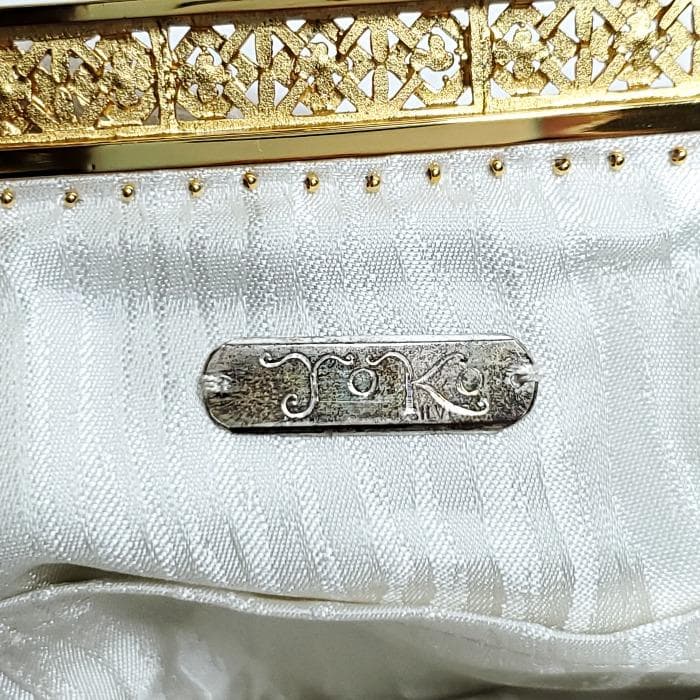 【美品】 TOKO silver アンティーク フリンジ メタルビーズ バッグ