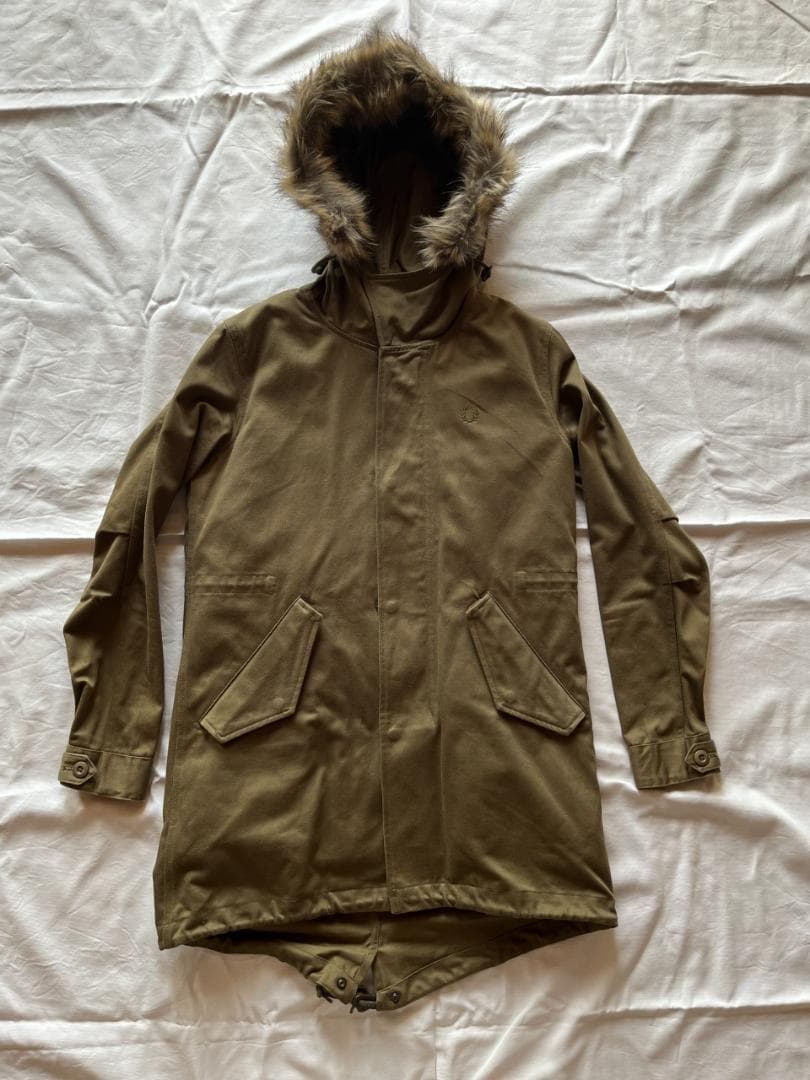 フレッドペリー フィッシュテールパーカー モッズコート オリーブ XS