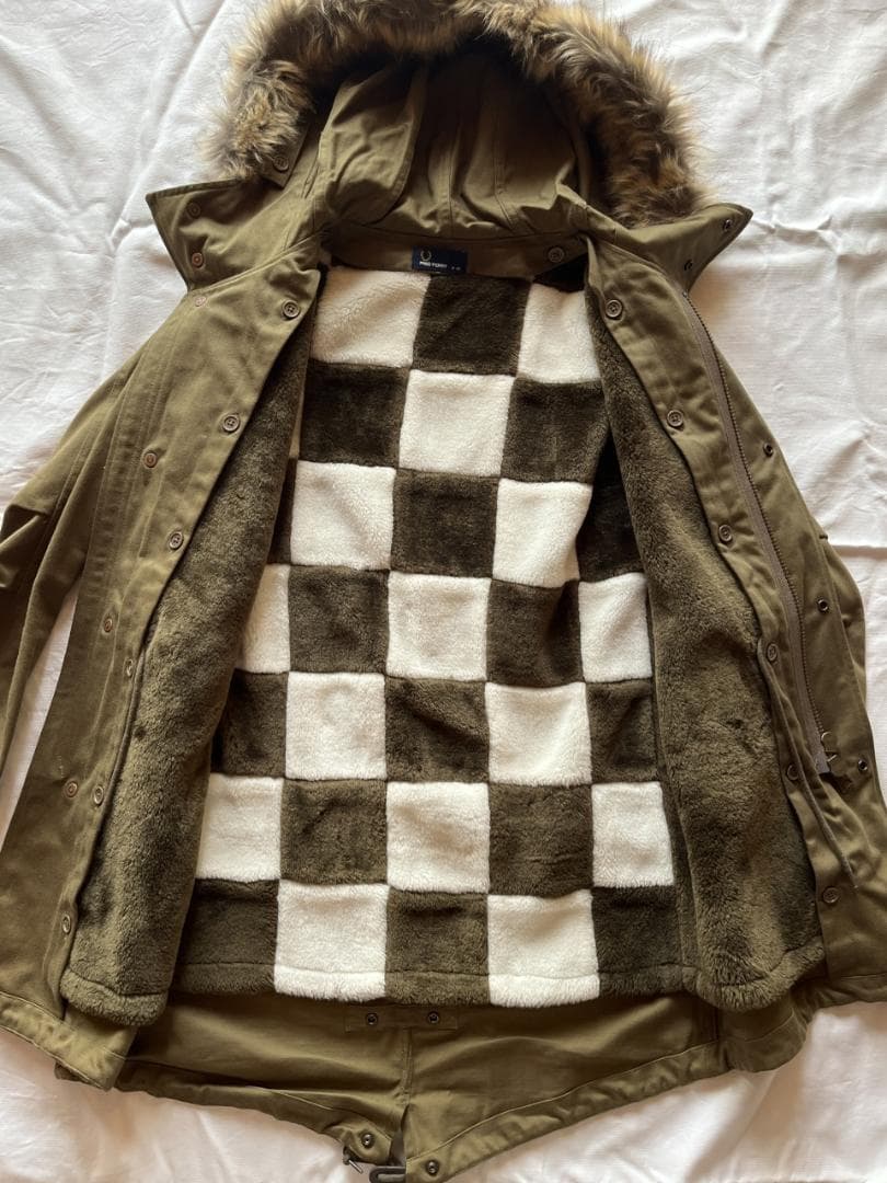 フレッドペリー フィッシュテールパーカー モッズコート オリーブ XS