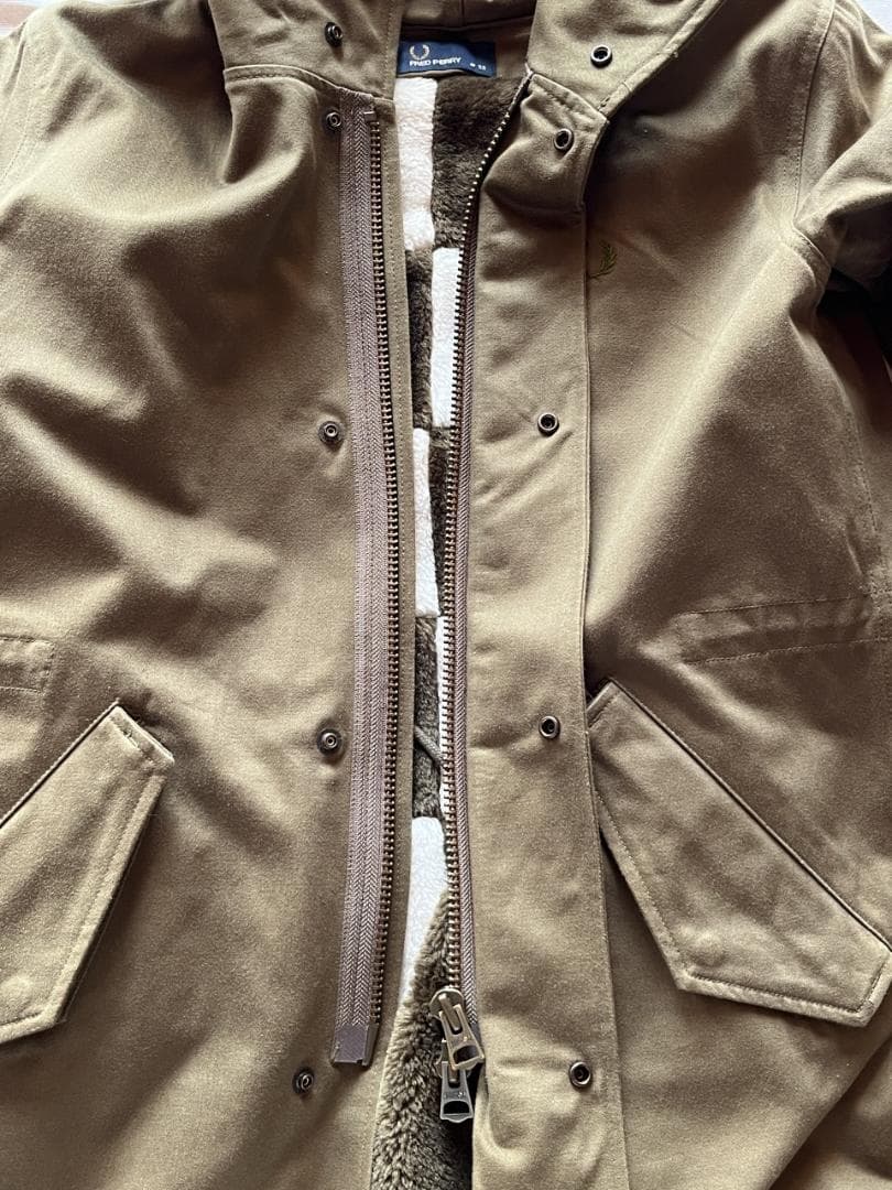 フレッドペリー フィッシュテールパーカー モッズコート オリーブ XS