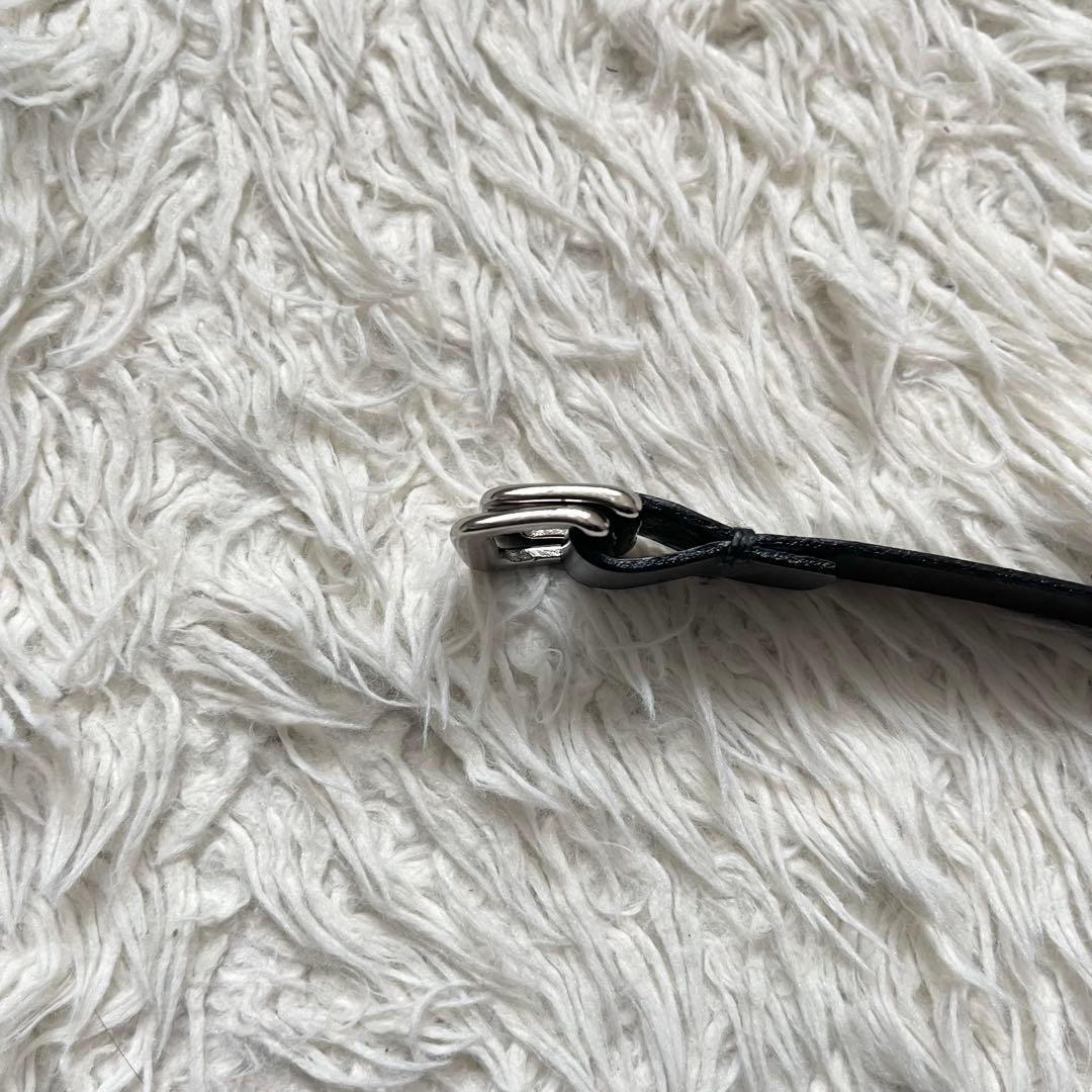 極美品　BLAMINK 本革 カーフレザー　黒 ナローベルト　レディース