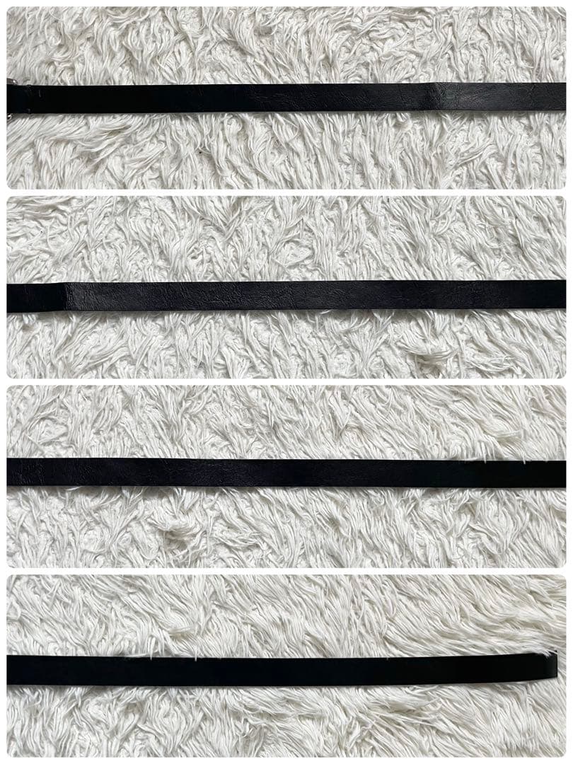 極美品　BLAMINK 本革 カーフレザー　黒 ナローベルト　レディース