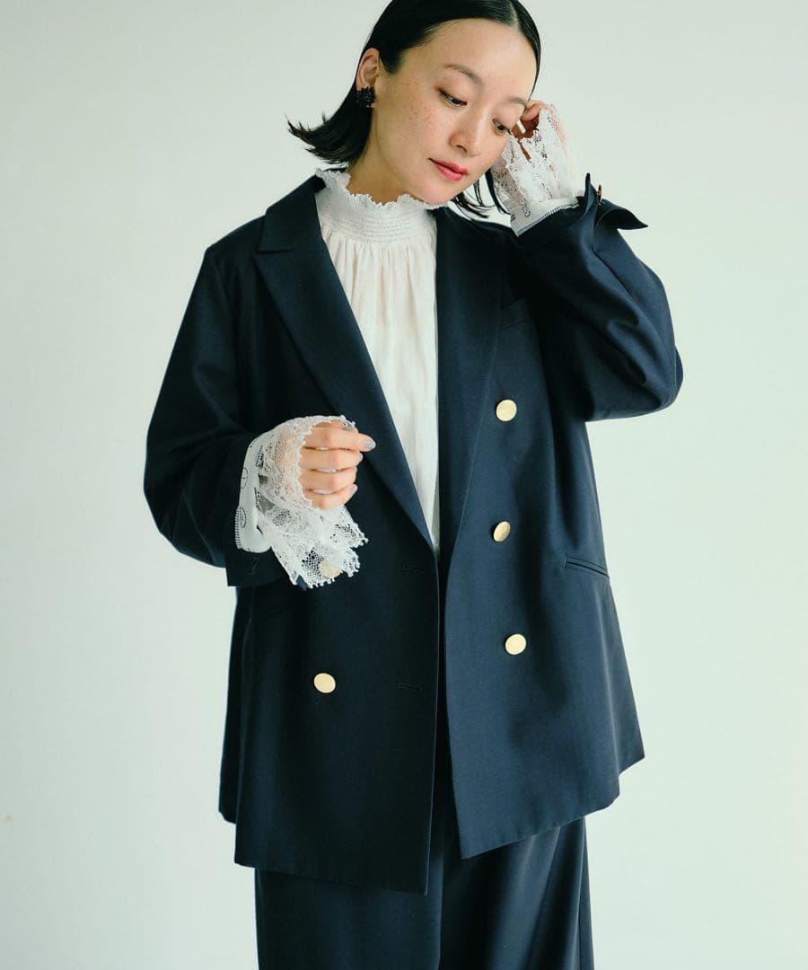 【完売品】PUAL CE CIN TRダブルジャケット ネイビー