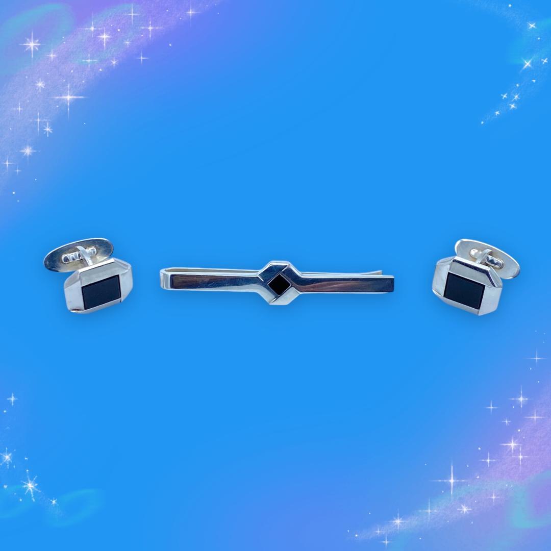 《美品》　ジョージジェンセン　カフス　タイピン セット　202 SV925