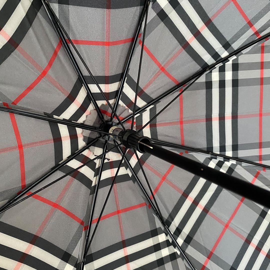 極美品　バーバリーズ　折りたたみ傘　ノバチェック　グレー