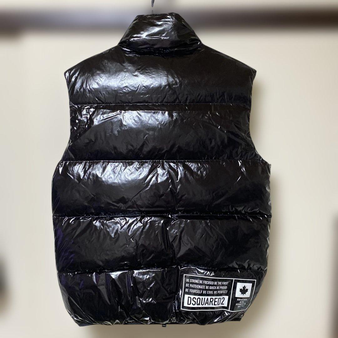DSQUARED2 ブラック ダウンベスト