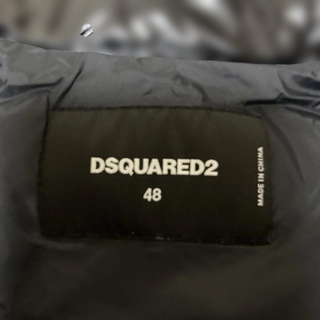 DSQUARED2 ブラック ダウンベスト