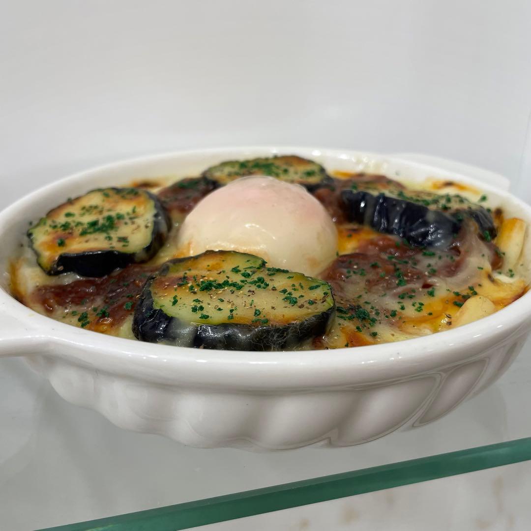 【食品サンプル】ナスと玉子のグラタン ほか4点