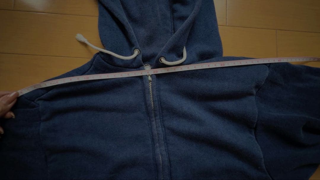 70s Healthknit アルミジップ ダブルフェイス パーカー ナス紺