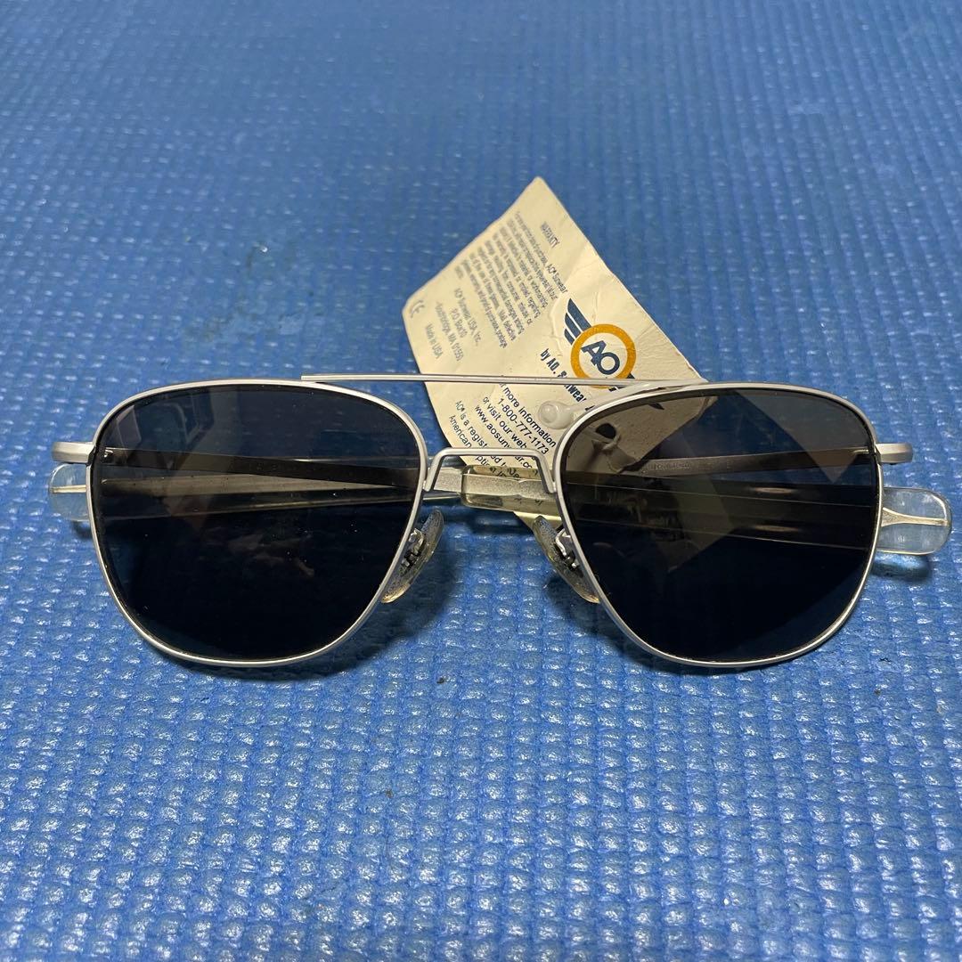 AO アメリカン・オプティカル USA サングラス マットシルバーフレーム