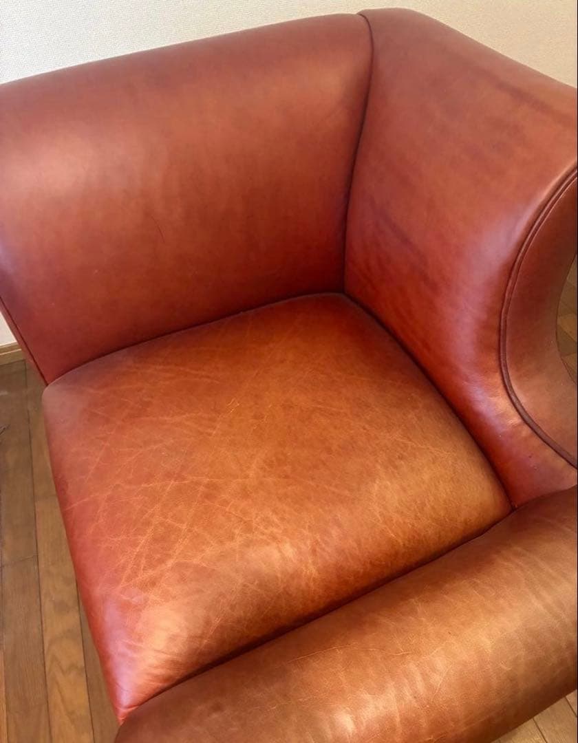 センチュリーソファ　オールド　アンティーク　レザー　ブラウン 本革