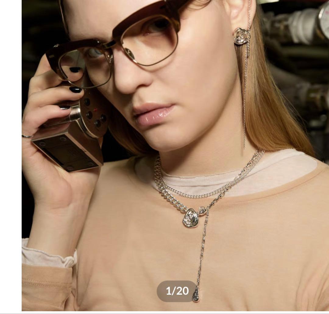 アクセサリー soierie Rose layered necklace