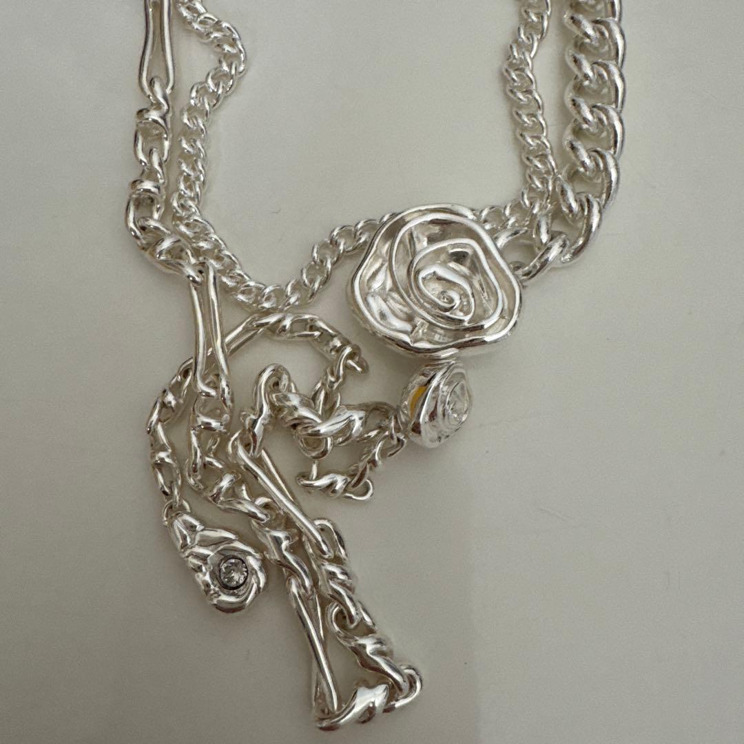 アクセサリー soierie Rose layered necklace