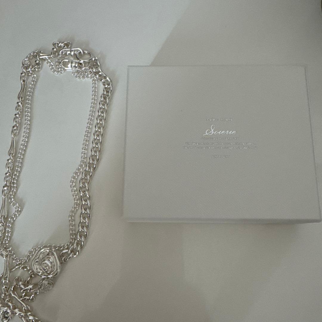 アクセサリー soierie Rose layered necklace