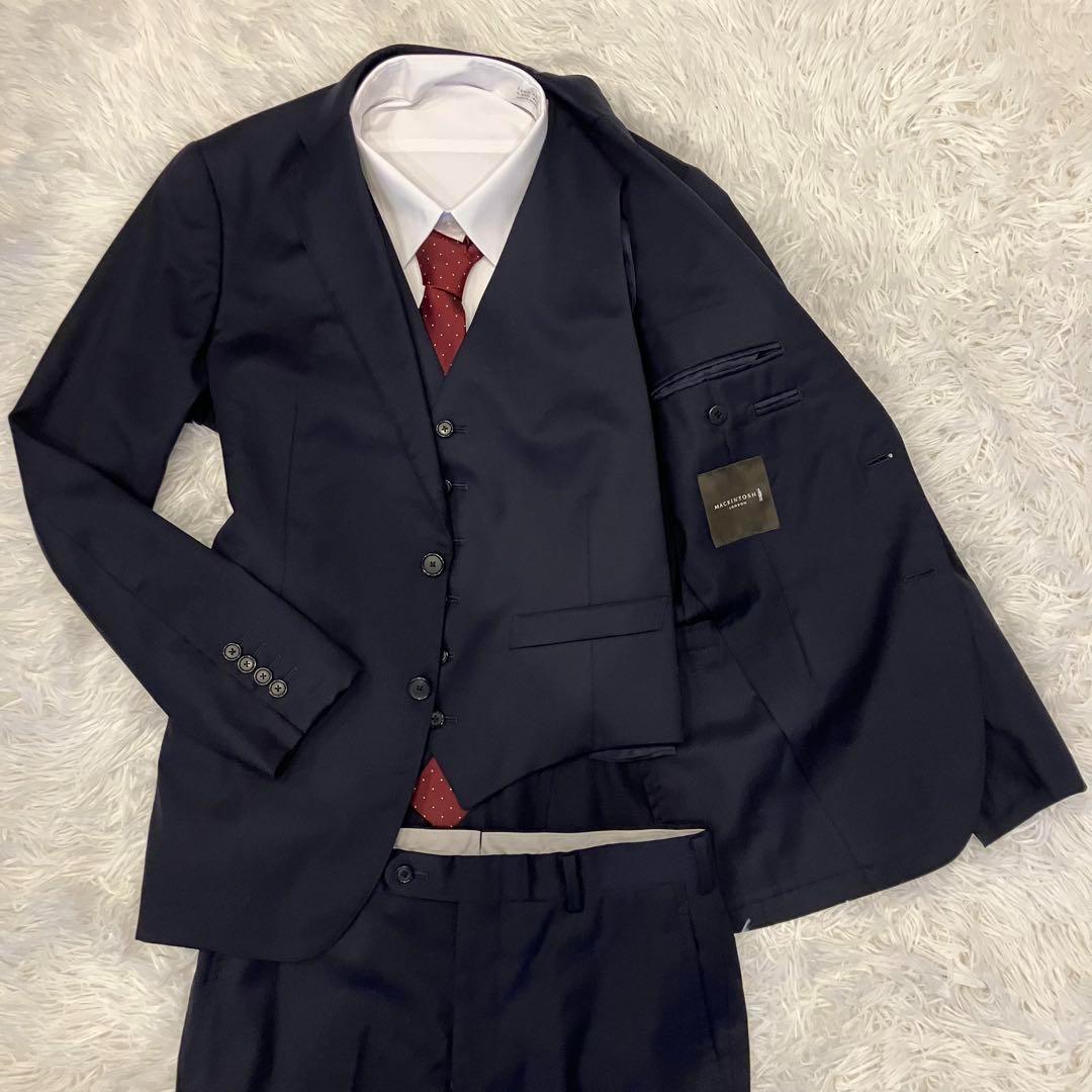 極美品　マッキントッシュロンドン　スリーピース　スーツ　セットアップ　紺