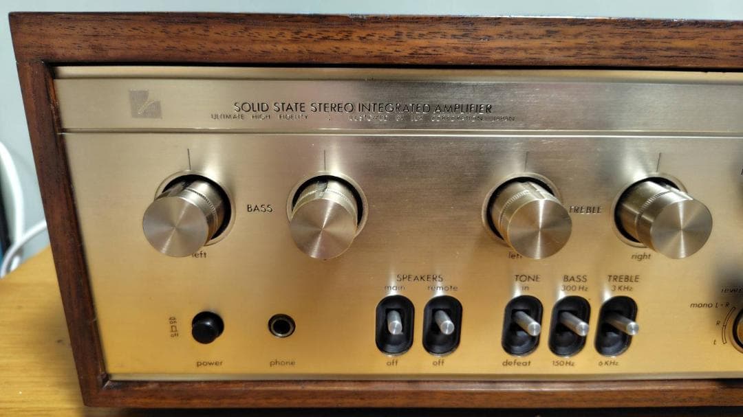 プリメインアンプ LUXMAN L-504 真空管アンプ ウッド仕上げ