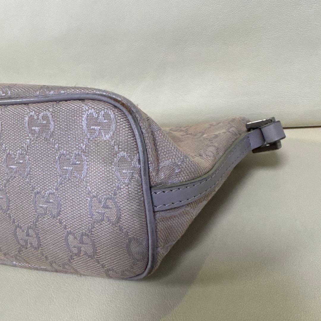 【美品】GUCCI グッチ アクセサリーポーチ GGキャンバス ハンドバッグ