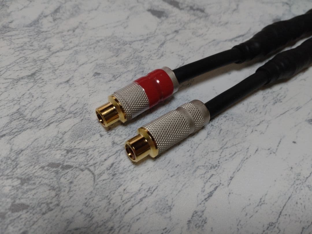 【新型】30段式カタパルトRCA中継ケーブル　25cm ペア　【オーディオ用】