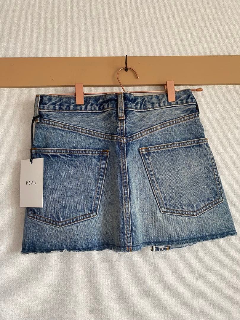 未使用 ピース PEAS リメイクラップミニスカート