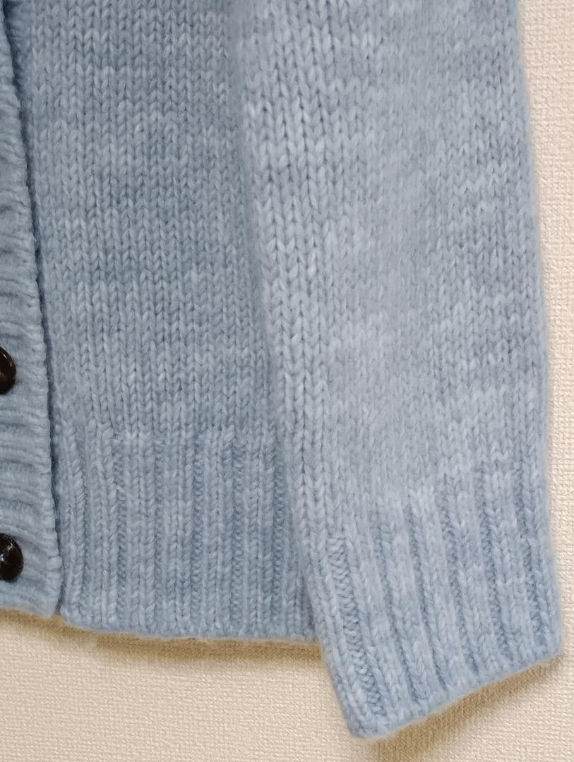 MaisonMargielaタグ付きブルーボタニカルダイカーディガン